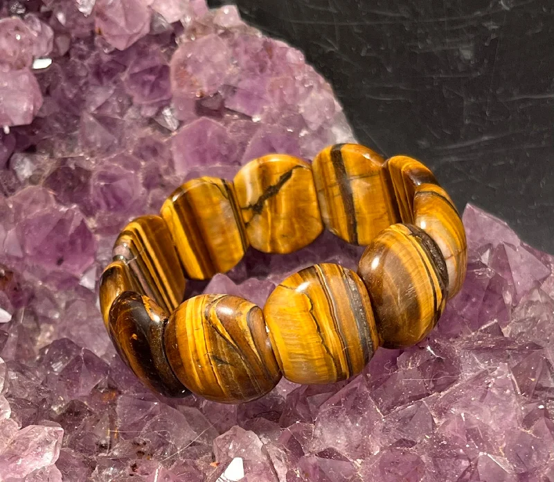 Tigers Eye Double Strand Stretchy Bracelet