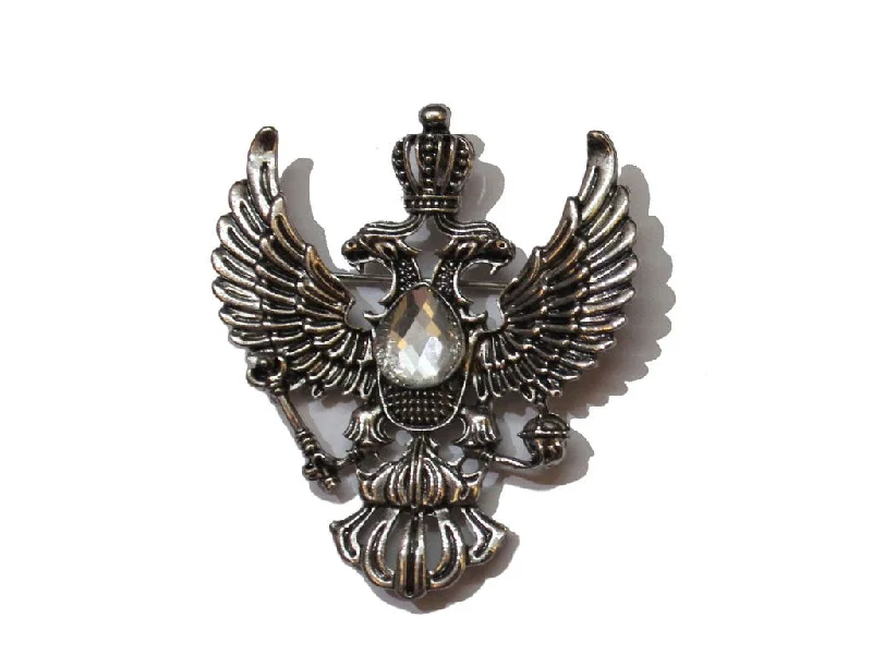 Silver Wings Fancy Brass Brooch