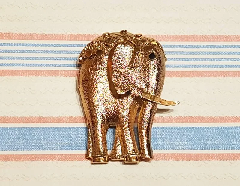 Elephant Brooch Pendant Gold By Sardi