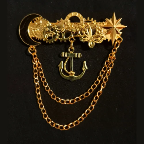 Golden Chain Designer Brooch