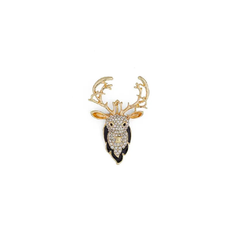 Golden Deer Designer Brooch