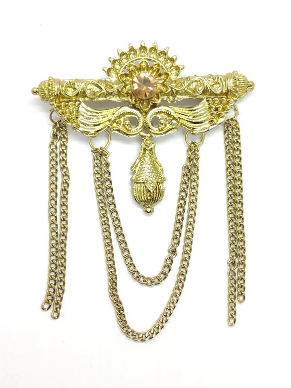 Golden Designer Brooch