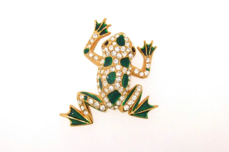 Green Frog Brooch