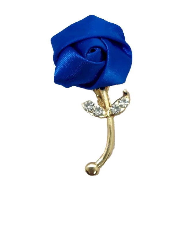 Ocean Blue Flower Designer Brooch