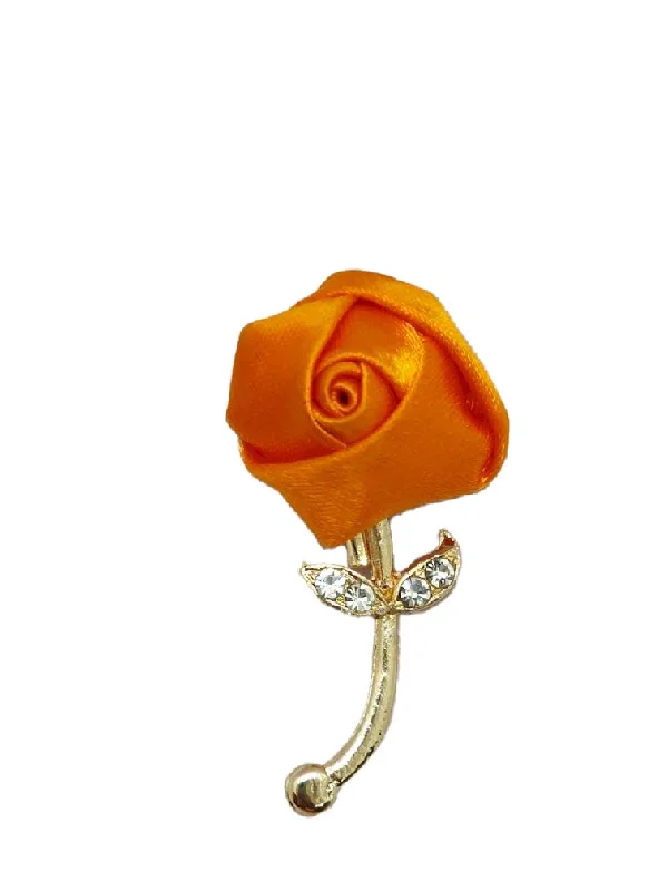 Orange Flower Designer Brooch