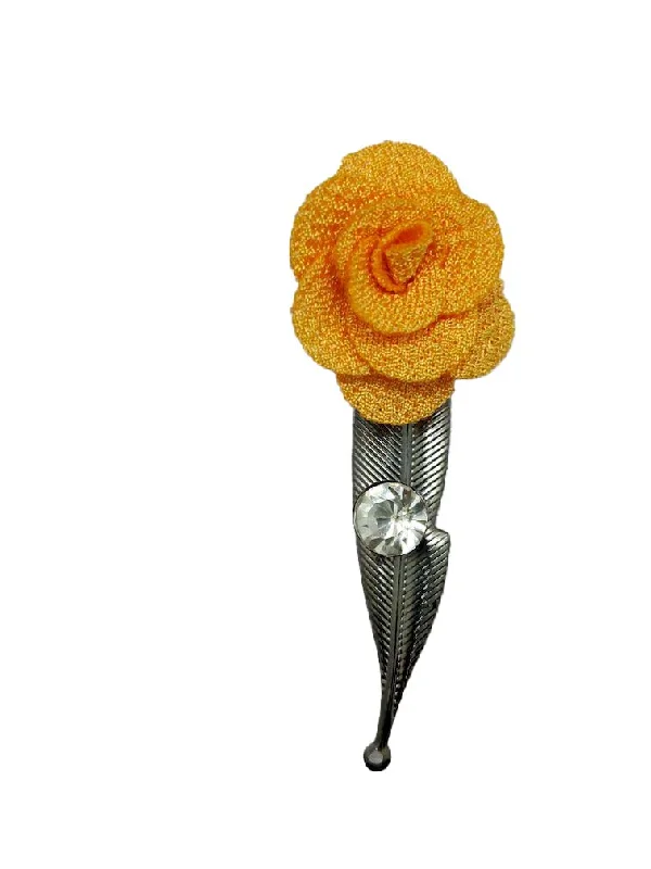 Orange Flower Brooch