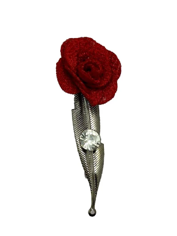 Red Flower Brooch