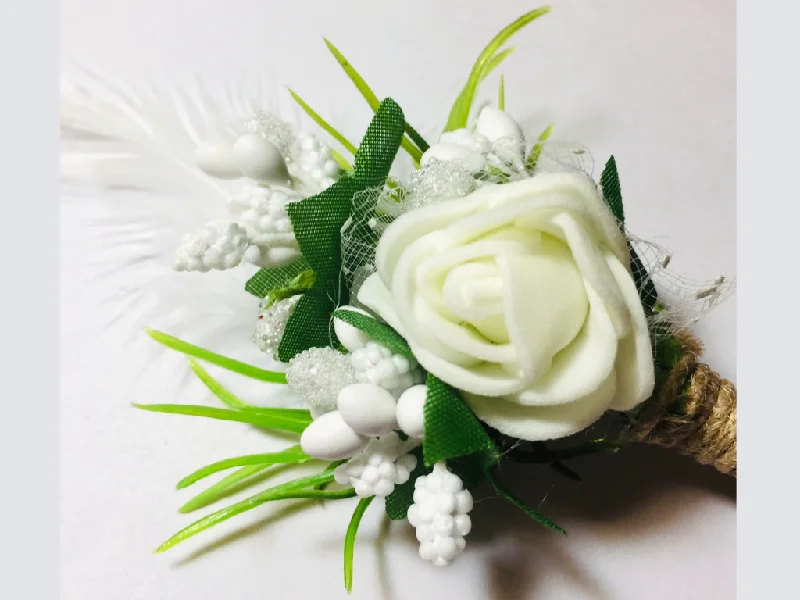 White Flower Unique Designer Brooch