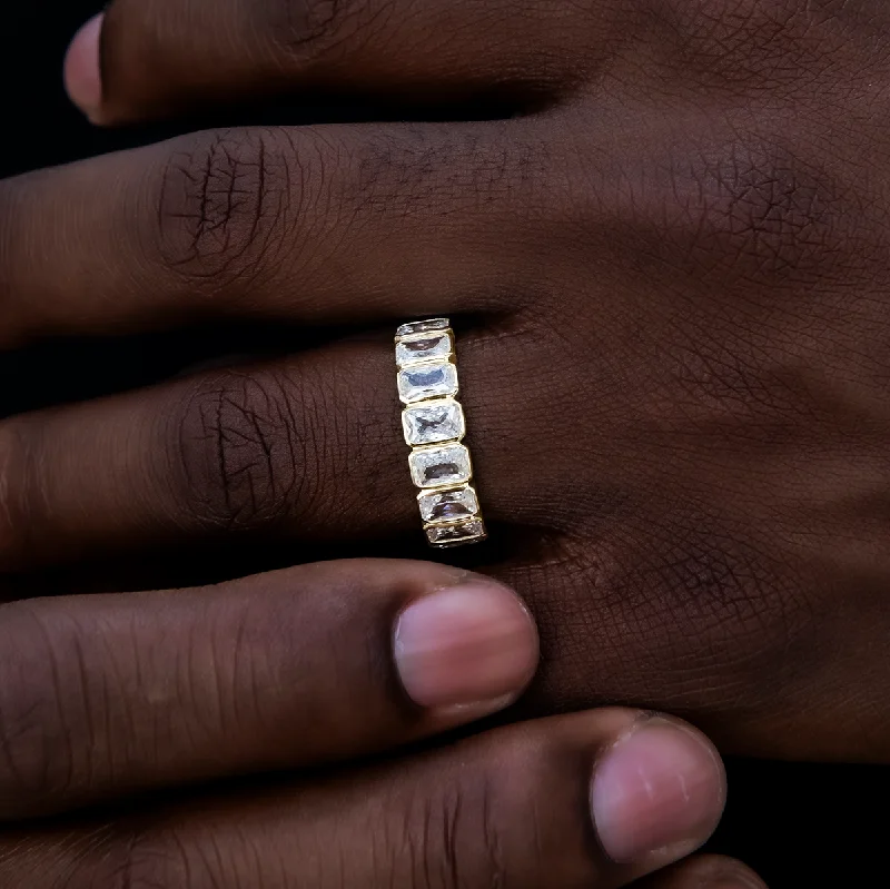 Baguette Bezel Ring in Yellow Gold Vermeil