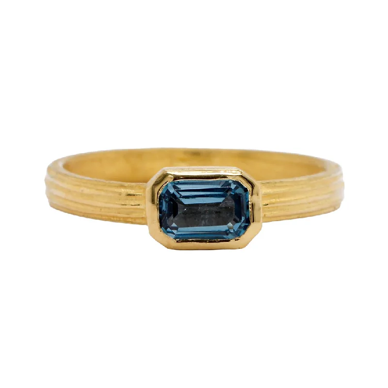 Emerald-Cut Aquamarine Ring