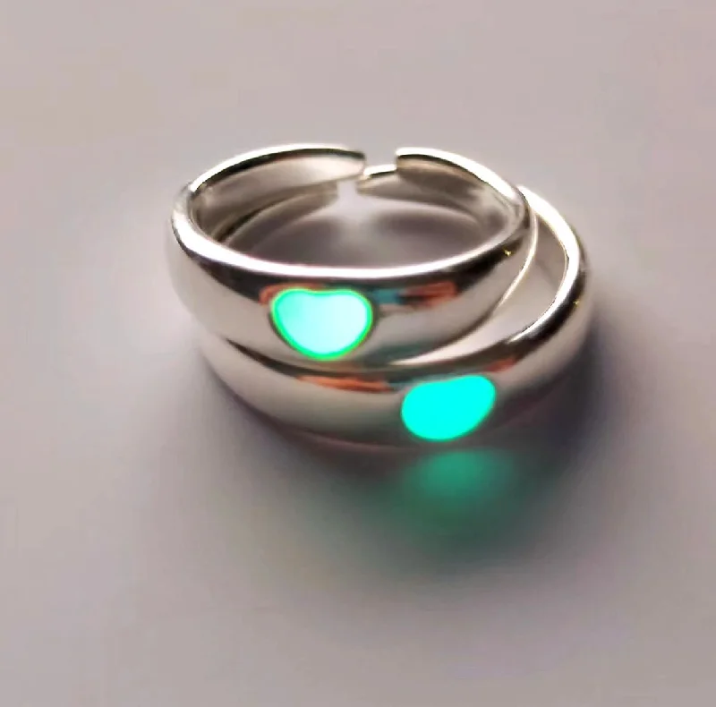 Fashion Personality Gel Drop Glow Couple Ring