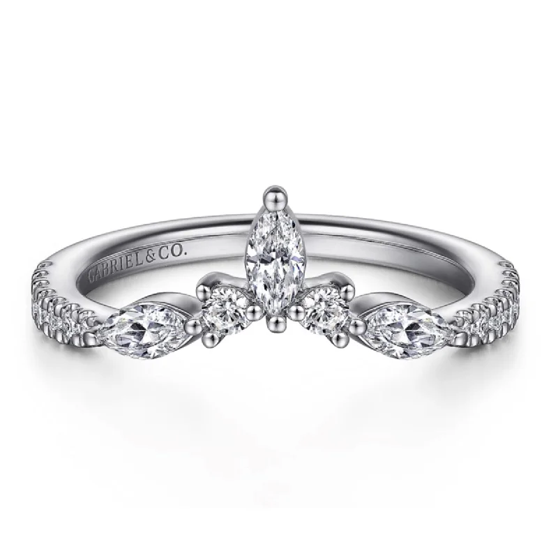 Gabriel & Co.- Tulsie - 14K White Gold Diamond Anniversary Band  AN15563W44JJ