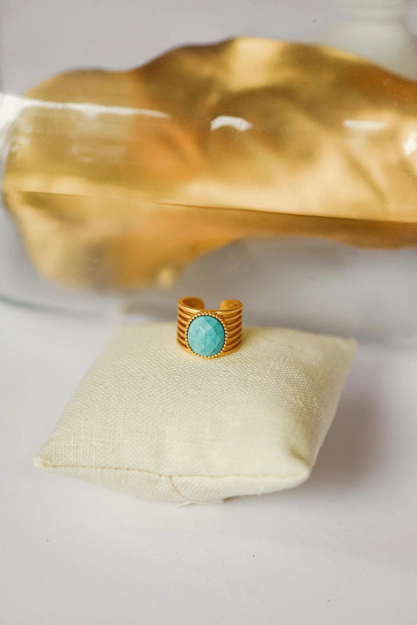 Oval Statement Ring in Turquoise