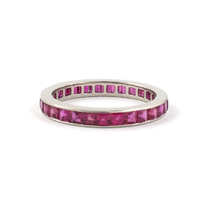 Channel-Set Ruby Eternity Ring