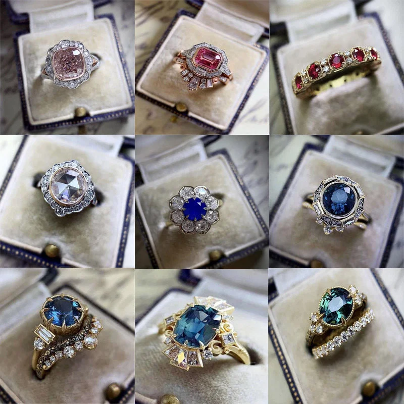 Wholesale Gemstone Alloy Rings