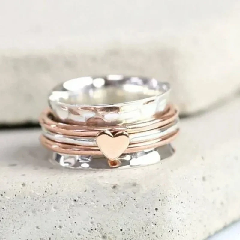 Wholesale Heart Circle Alloy Rings