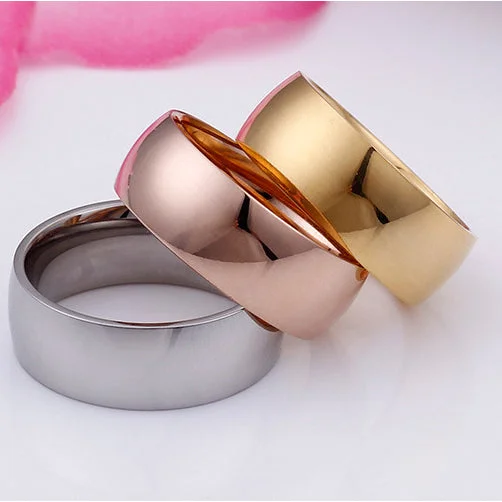 Wholesale Popular 8mm Stainless Steel Rings