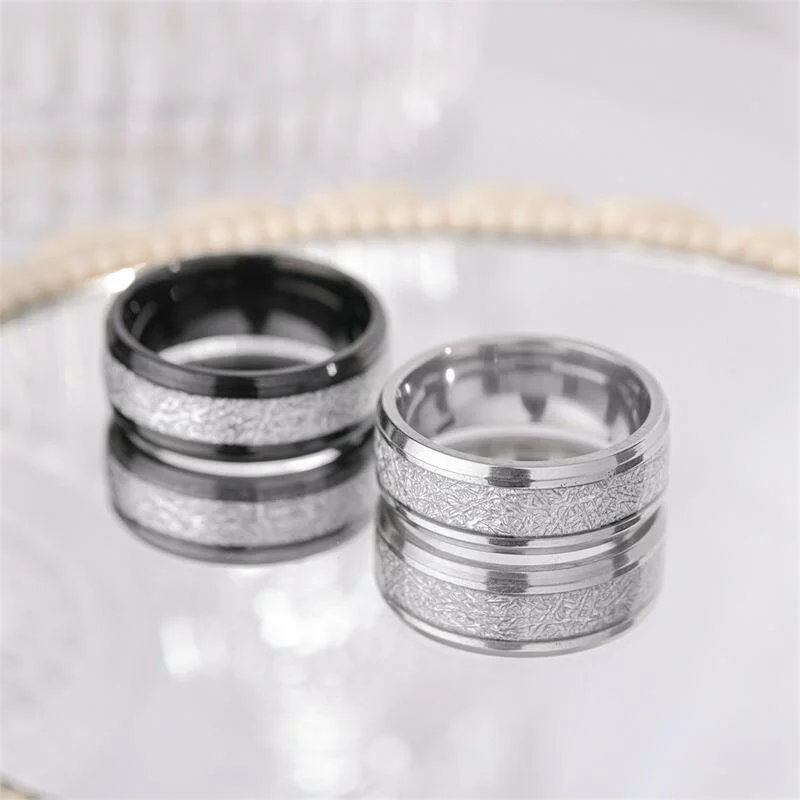 Wholesale Rime Pattern Men's Stainless & Titanium Rings